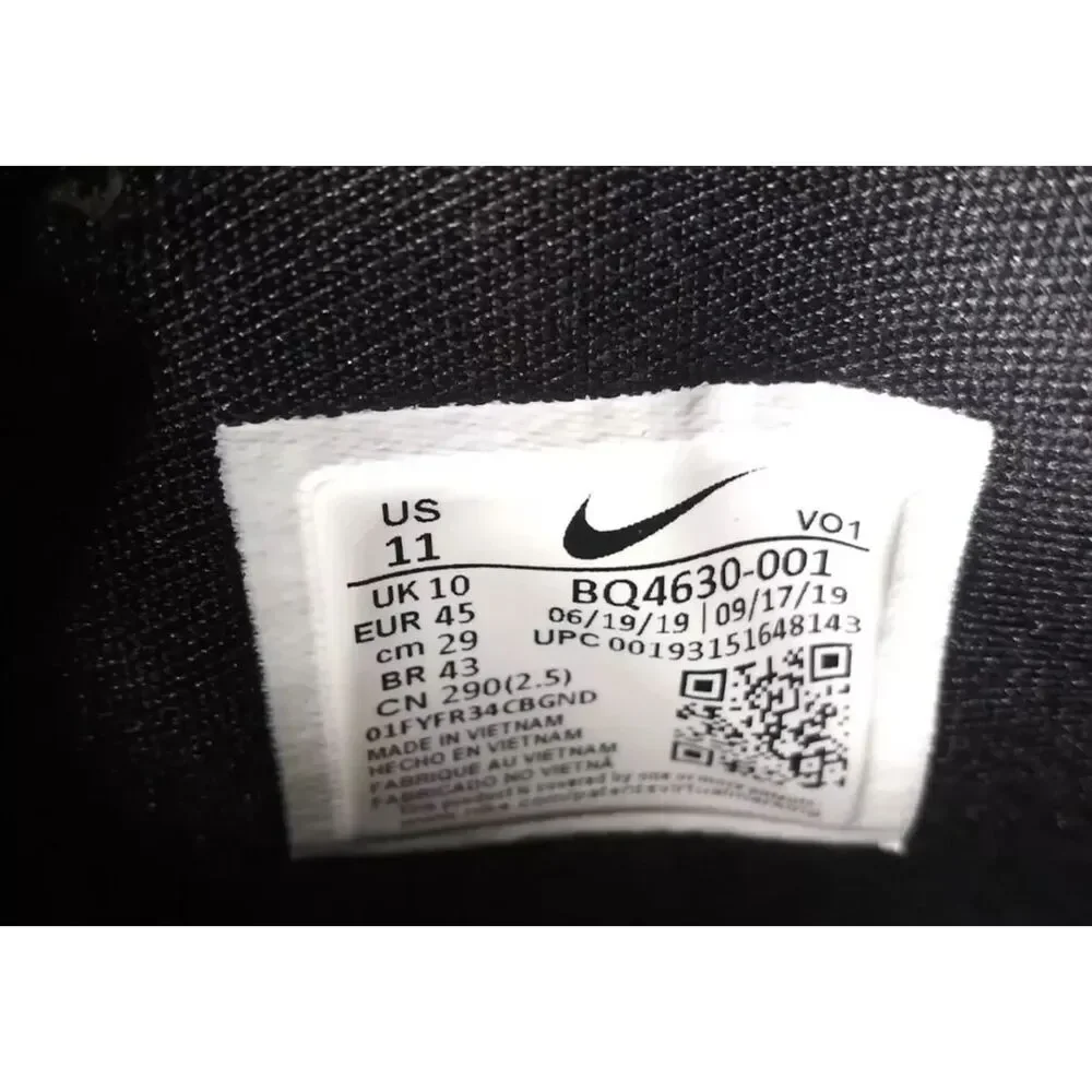 Nike Kyrie Irving 6 Shoes Men's Sz 11 Sneaker Shoes Jet Black/White BQ4630-001